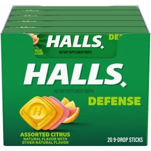 HALLS Defense Assorted Citrus Vitamin C Dietary Supplement