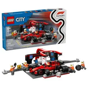 LEGO City F 1 Pit Stop & Pit Crew With Ferrari Car Toy