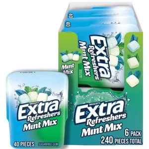 WRIGLEY'S EXTRA Extra Refreshers Mint Mix Gum, Pack Of 6