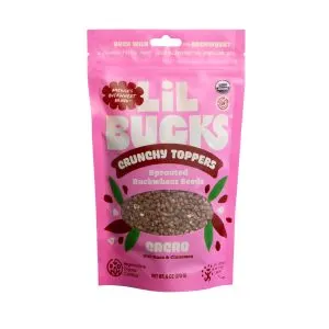 Lil Bucks Sprouted Buckwheat Groats, Cacao (6 oz Bag)