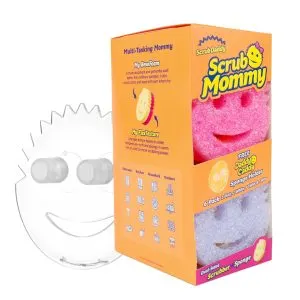 Scrub Daddy Scrub Mommy Kitchen Sponge (6) + Daddy Caddy Sink Holder
