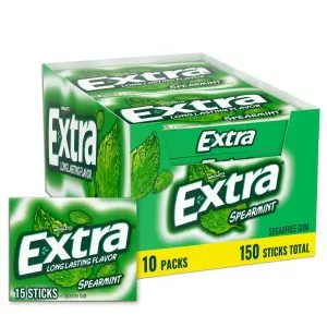 WRIGLEY'S EXTRA Extra Gum Spearmint Sugarfree Chewing Gum Bulk