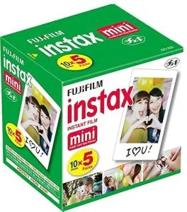 Fujifilm Instax Mini Instant Film, 10 Sheets X 5 Packs (Total