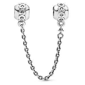 PANDORA Band Of Hearts Safety Chain Charm