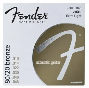 Fender 70 Xl 80/20 Bronze Ball End 10-48